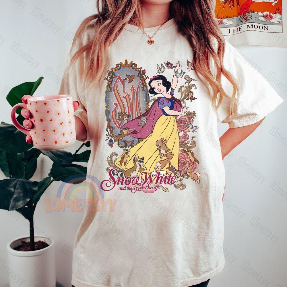 Princess Snow White Just One Bite Floral Disney Vuitino Shirt